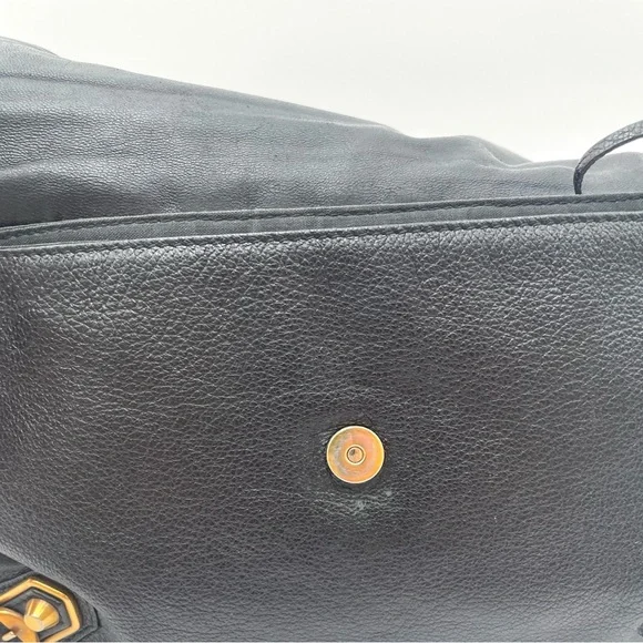 Balenciaga Black Motocross Metallic Edge Envelope Clutch